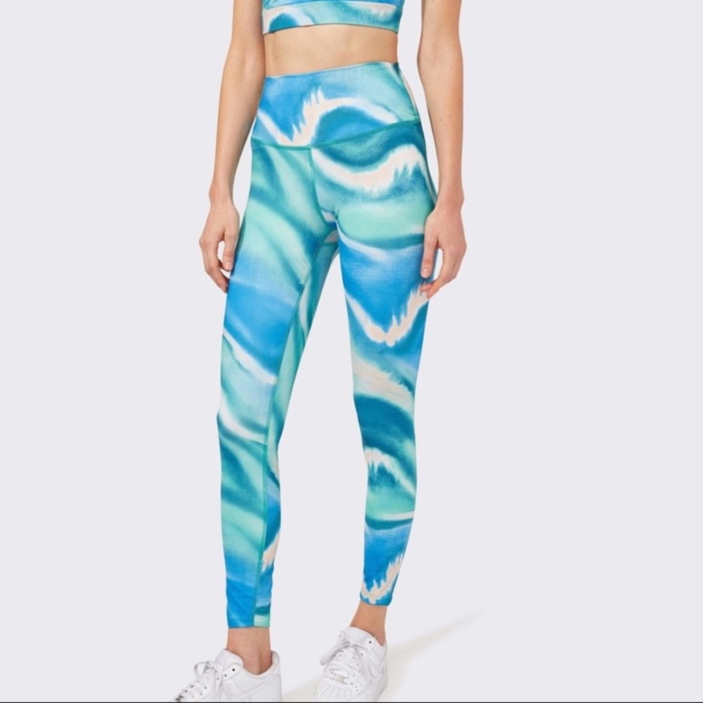 Splits59 High Rise Bardot Repreve Tie Dye Leggings Size XS